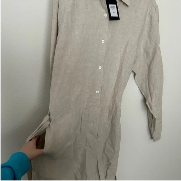 Marissa Webb Rowan Linen Button Down Romper NWT - Picture 6 of 11